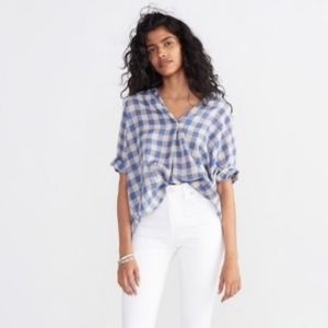 Madewell Courier Button Back Blouse